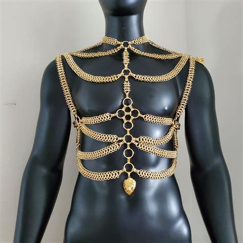 versace body harness men